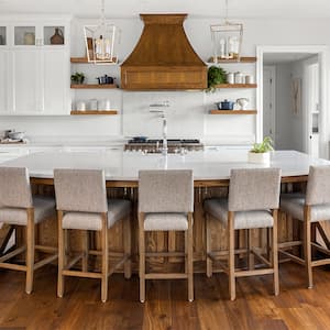 kitchen with wood vinyl floor  